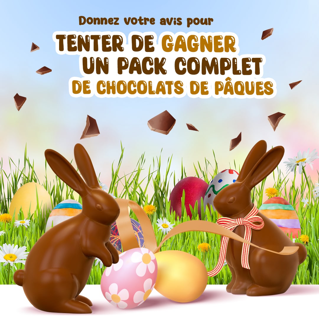 Donnez votre avis et tentez de gagner un pack complet de chocolats de Pâques