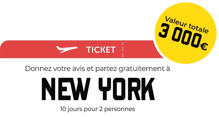 Donnez votre avis pour tenter de gagner 1 voyage à New York !